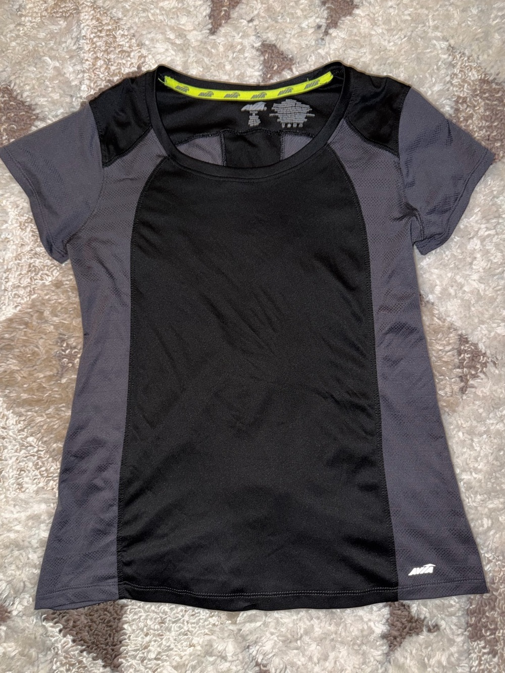 Women’s Athletic Performance Tee — Black and Gray
